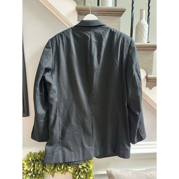 Jos. A. Bank Black Single Breasted Double Button Suit Jacket Sz 44L EUC - Picture 6 of 8